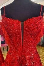 Vestido de fiesta de talla grande, corte A, ligero, con abertura de plumas, largo y apliques