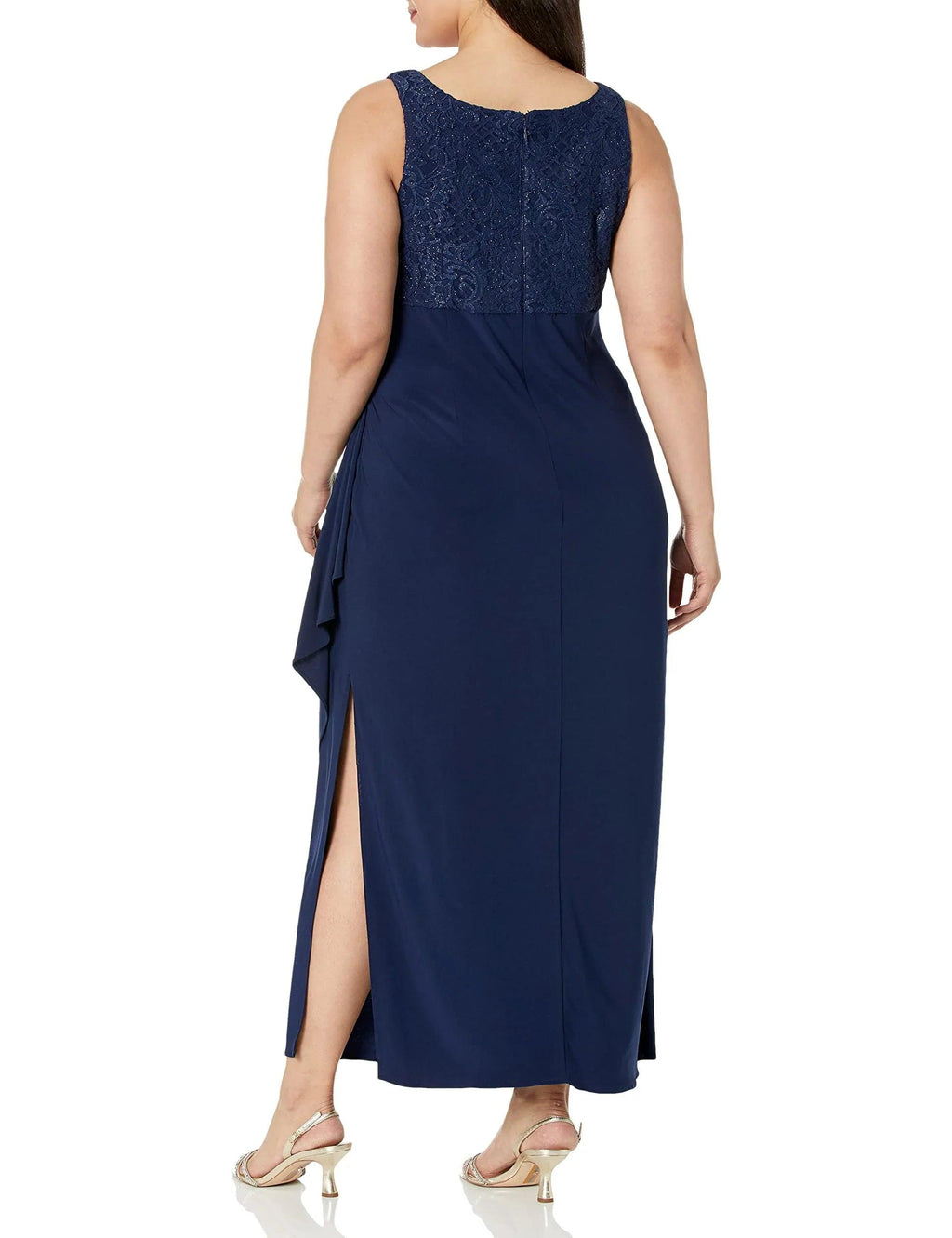 Vestidos de Madre de la Novia Talla Grande Vestido Tubo Cuadrado de Gasa con Chaqueta Mangas 3/4