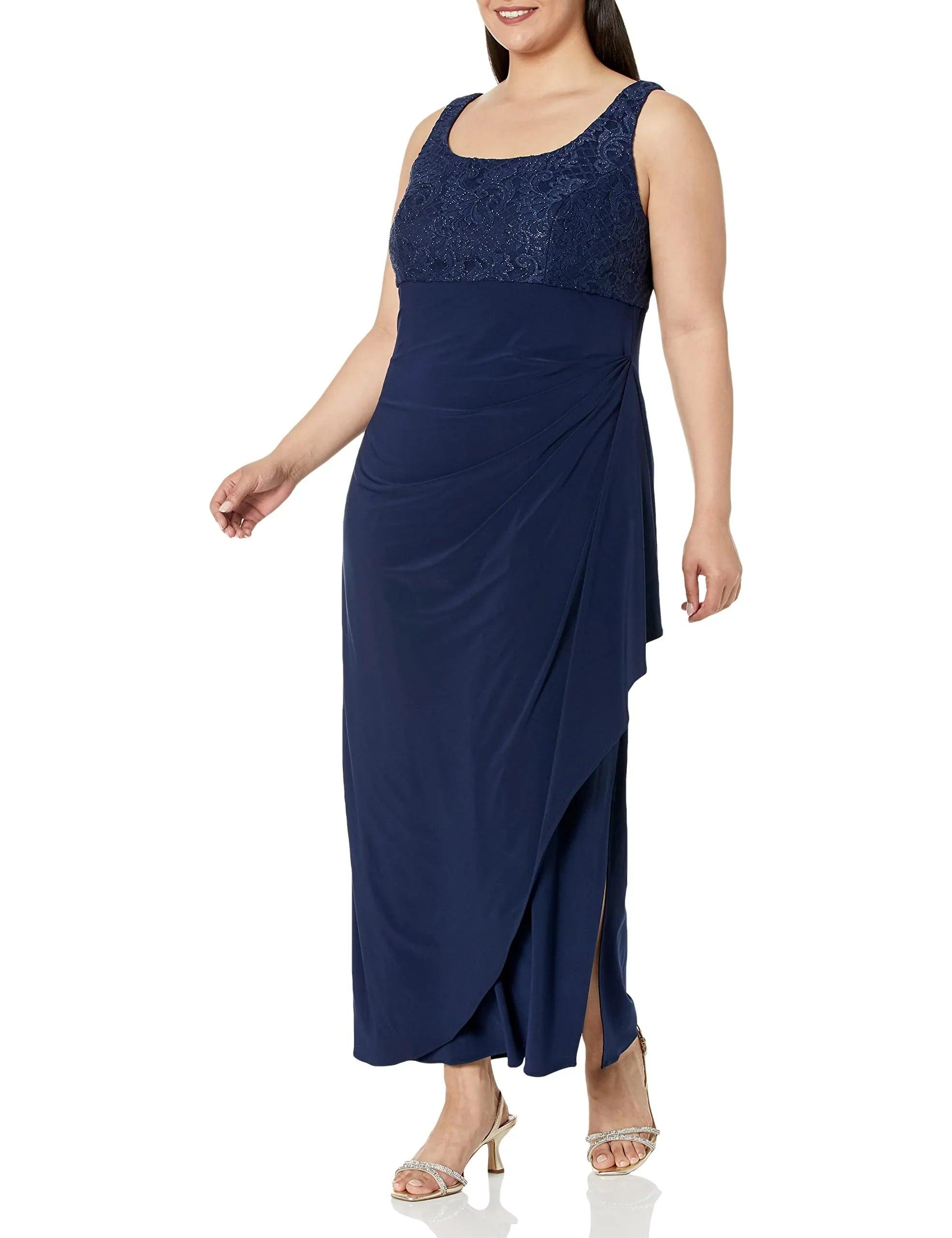 Vestidos de Madre de la Novia Talla Grande Vestido Tubo Cuadrado de Gasa con Chaqueta Mangas 3/4