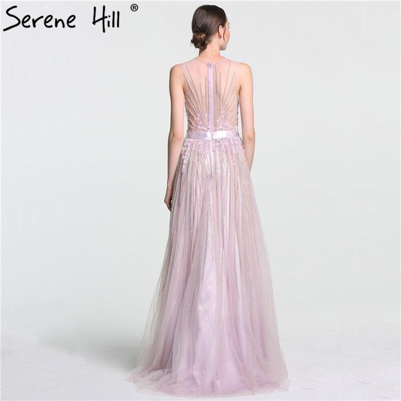 On Sale No Return No Refund Sale Purple  Dream O-Neck Sleeveless Sexy Evening Dresses Diamond Handmade Flowers A-Line Formal Dress 2024 Serene Hill LA6122