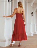 Numbersea Spaghetti Strap Chiffon Bridesmaid Dress Ankle Length Formal A Line Cocktail Party Homecoming Dress for Juniors SEA28028-numbersea