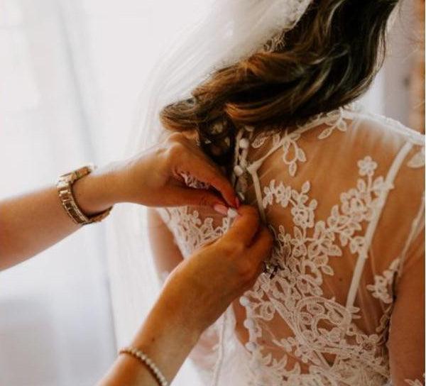 NumberSea Rustic Bohemian Lace Illusion Neckline Long Sleeves Wedding Dresses