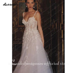 Vestido de novia de playa de corte A con encaje bohemio NumberSea NumberSea para mujer 2024, vestido de novia para novia, vestido de casamento civil 