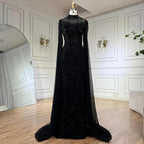 Serene Hill - Vestidos de noche largos de lujo estilo Dubái con mangas estilo sirena, encaje y cuentas, para mujer, para boda o fiesta, LA71885A 