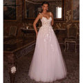 Vestido de novia de playa de corte A con encaje bohemio NumberSea NumberSea para mujer 2024, vestido de novia para novia, vestido de casamento civil 