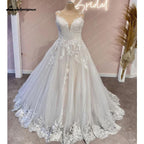 Vestidos de novia bohemios de encaje de princesa NumberSea para mujer 2025, vestido de noche, vestido de novia de corte A, vestido de novia de playa, bata de boda 