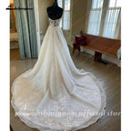 NumberSea Vintage Sweetheart A Line Boho Wedding Dress Appliques  trouwjurk Bridal Gown Custom Made vestido noiva
