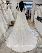 NumberSea Tüll A-Linie Hochzeitskleid Strand Sommer 2025 Abito Sposa Donna Elegante Braut Boho Kleider Spitze Hochzeitskleid 