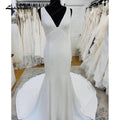 Vestidos de novia de sirena de satén NumberSea para novia con espalda descubierta, elegantes vestidos de novia bohemios. 