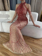 En oferta, sin devolución ni reembolso. Vestidos de noche elegantes y sexys de sirena.
