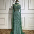 Serene Hill - Vestidos de noche largos de lujo estilo Dubái con mangas estilo sirena, encaje y cuentas, para mujer, para boda o fiesta, LA71885A 