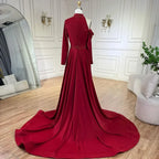 Serene Hill Arabisch Grün Elegant Meerjungfrau Ein Schulter Perlen Luxus Dubai Abendkleider Roben Für Frauen Hochzeitsfeier