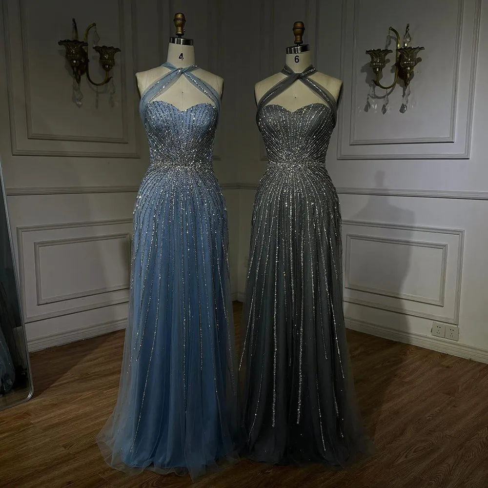 Serene Hill Dubai Turquoise Spaghetti Strap Mermaid Luxury Beaded Evening Dresses Gowns For Women Wedding Party 2025 LA72322 Turquoise / 2 Serene Hill Dubai Turquoise Spaghetti Strap Mermaid Luxury Beaded Evening Dresses Gowns For Women Wedding Party 2025 LA72322 Turquoise / 2