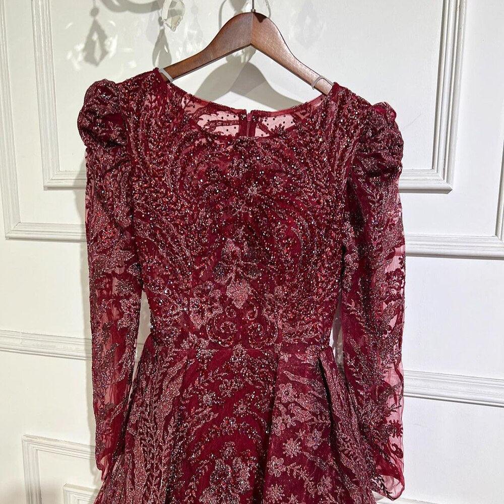 Serene Hill Muslimischen Luxus Grün Meerjungfrau Abendkleid mit Überrock Arabisch Für Frauen Hochzeit Party 2024 LA71610A 