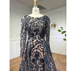 Serene Hill Muslimischen Luxus Grün Meerjungfrau Abendkleid mit Überrock Arabisch Für Frauen Hochzeit Party 2024 LA71610A 