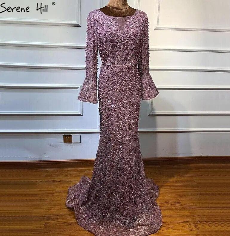 On Sale No Return No Refund Serene Hill Muslim Pink Mermaid Luxury Lac – NumberSea