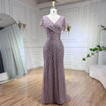Serene Hill Silber Meerjungfrau Elegante Abendkleider Kleider Perlen Luxus Sparkle 2024 Für Frauen Party LA71686 