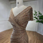 Serene Hill Silber Meerjungfrau Elegante Abendkleider Kleider Perlen Luxus Sparkle 2024 Für Frauen Party LA71686 