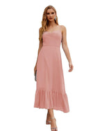 Numbersea Spaghetti Strap Chiffon Bridesmaid Dress Ankle Length Formal A Line Cocktail Party Homecoming Dress for Juniors SEA28028-numbersea