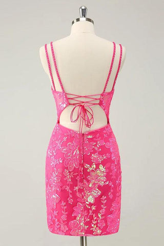 Vestido naranja ajustado con tirantes finos para la fiesta de bienvenida, vestido corto para fiesta de graduación