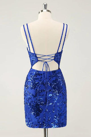 Vestido naranja ajustado con tirantes finos para la fiesta de bienvenida, vestido corto para fiesta de graduación