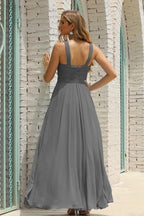 Numbersea Women Halter Chiffon Bridesmaid Dress A-line Long Formal Prom Gown SEA28015-numbersea