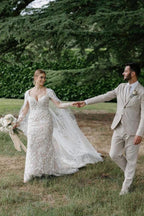 Vestido de novia NumberSea de tul con escote corazón y apliques florales, MW890