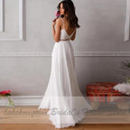 Vestido de novia de dos piezas NumberSea Vestidos para una recepción nupcial bohemia elegante Vestidos de fiesta de boda 2020 Vestidos de novia de playa de encaje Trouwjurk 