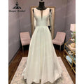 Vestito da Sposa Vintage Backless Robe Crepe Satin Wedding Dress Sleeveless Women Bridal Gowns Hochzeitskleid Custom Made
