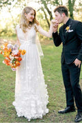 Vestidos de novia de playa con escote en V y tul blanco NumberSea, vestidos de novia