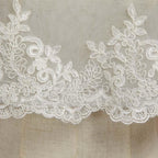 NumberSea - Women's Wrap Shrugs Shawls Tulle Wedding Party Appliques Flower Lace Wedding Capelets with Buttons