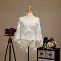 NumberSea - Women's Wrap Shrugs Shawls Tulle Wedding Party / Evening Appliques Flower Lace with Beading