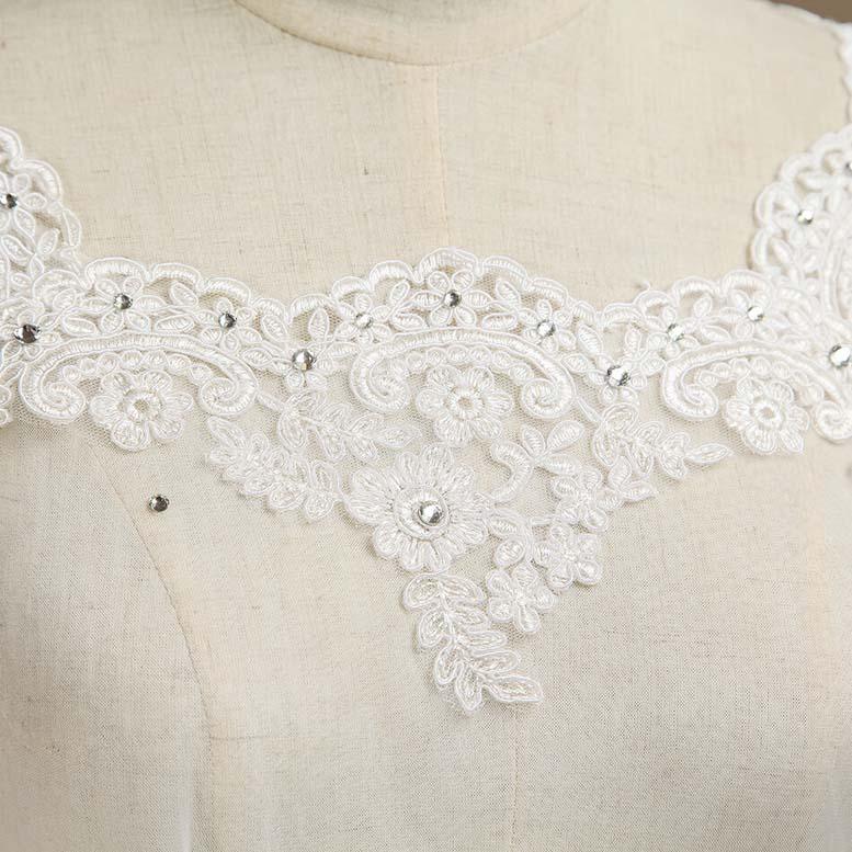 NumberSea - Women's Wrap Shrugs Shawls Tulle Wedding Party / Evening Appliques Flower Lace with Beading