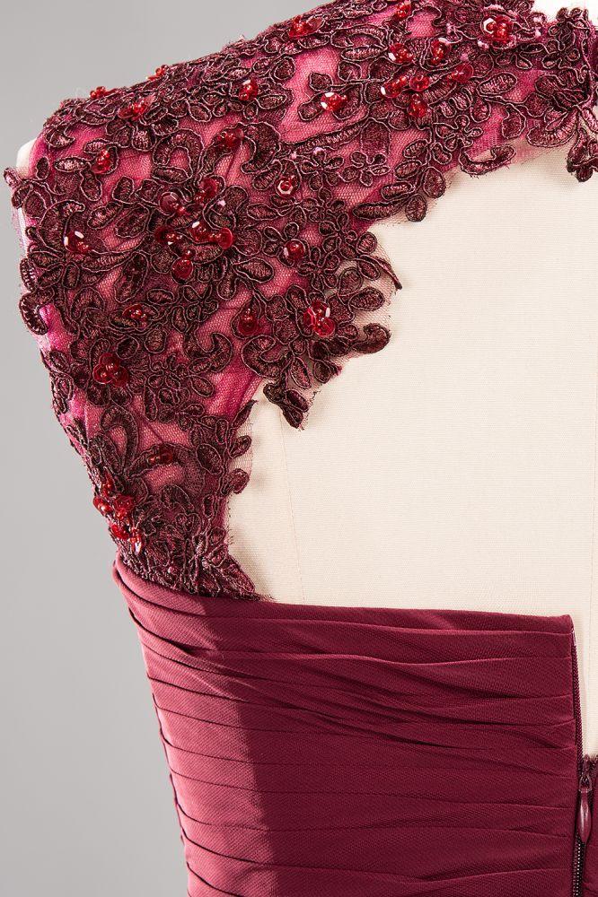 Vestidos de dama de honor de gasa con apliques, joya, sin mangas, hasta la rodilla, con volantes