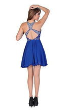 A-Linie Chiffon Blau Homecoming Kleider Kurze Ballkleider