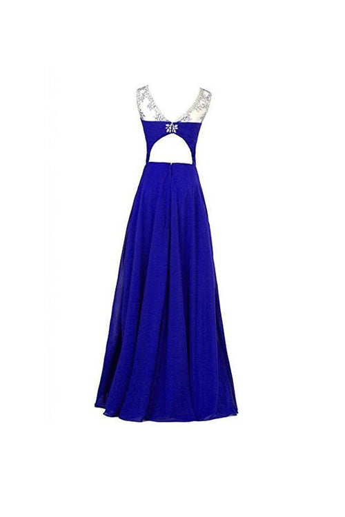 Vestido de dama de honor de gasa de corte A para fiesta de noche y baile de graduación