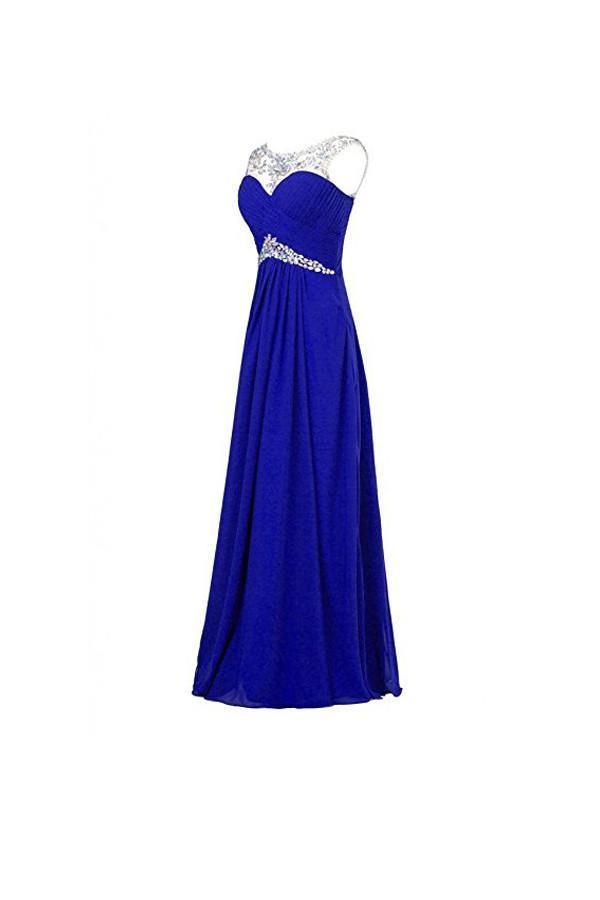 A-Linie Chiffon Brautjungfern Abend Party Ballkleid