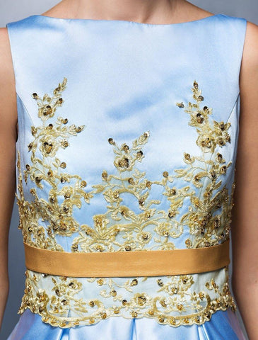 NumberSea - A - Line Cocktail Dresses Party Dress Wedding Guest Prom Tea Length Sleeveless Jewel Neck Satin V Back with Pleats Appliques