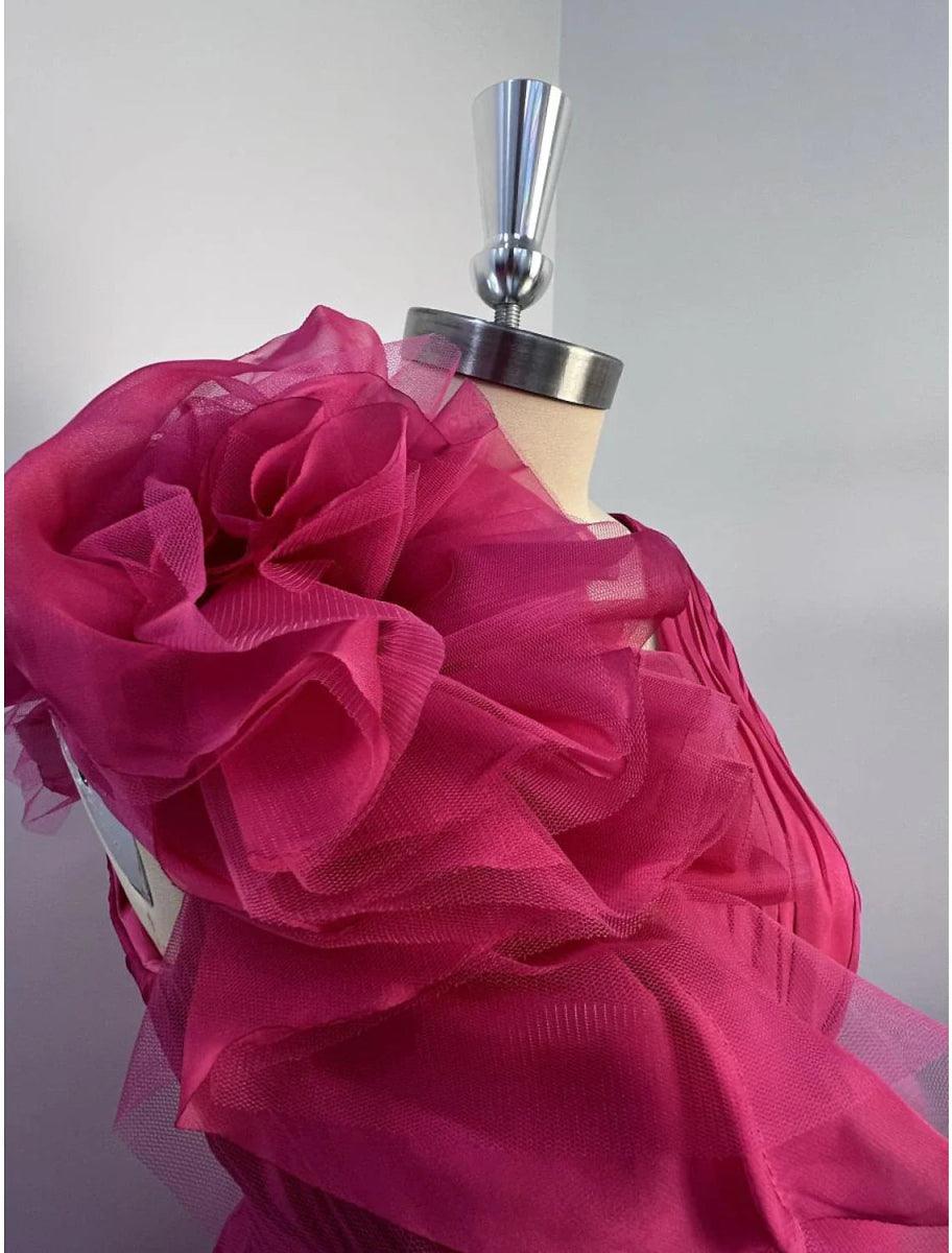 NumberSea - A - Line Evening Gown Celebrity Style Dress Formal Wedding Guest Floor Length Sleeveless V Neck Chiffon with Slit Pure Color