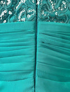 NumberSea - A - Line Evening Gown Tiered Prom Dress Formal Sweep / Brush Train Sleeveless Jewel Neck Chiffon with Rhinestone