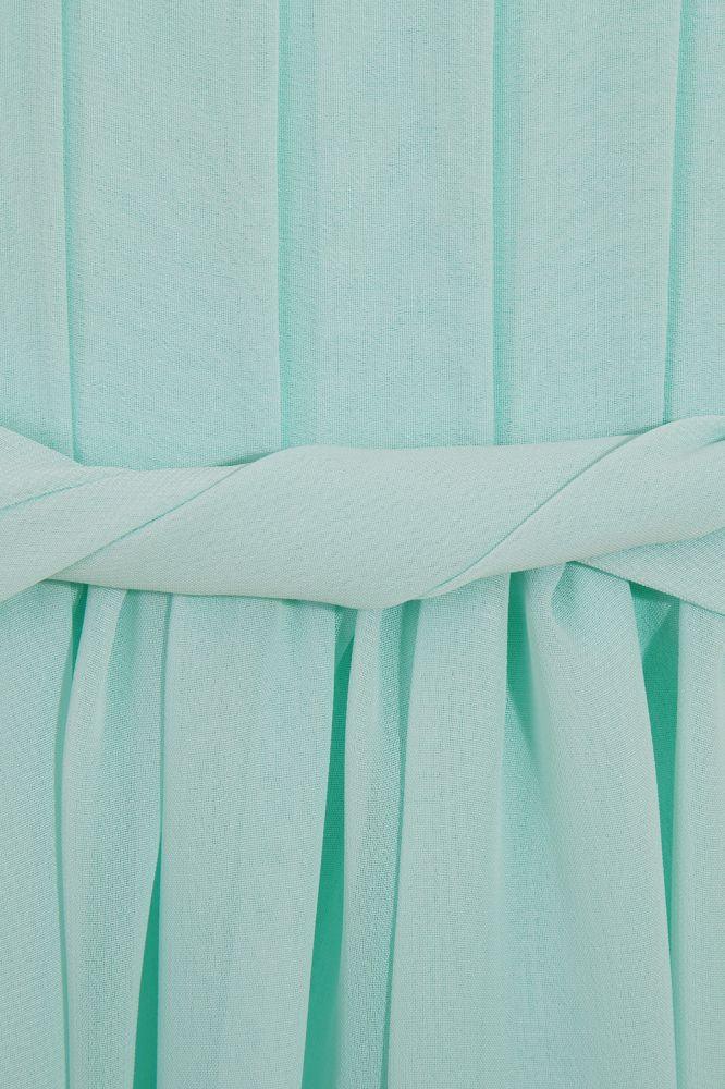 Vestidos de dama de honor de gasa con corte en A y un solo hombro hasta el suelo