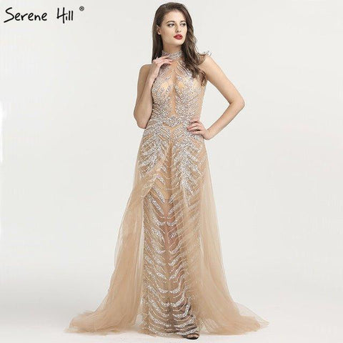 NumberSea - A - Line High Collar Evening Dresses LA6564