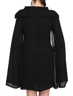 NumberSea - A - Line Little Black Dress Dress Holiday Short / Mini Sleeveless Jewel Neck Chiffon with Pleats