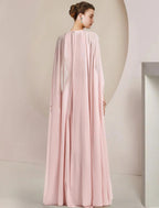 NumberSea - A - Line Mother of the Bride Dress Formal Wedding Guest Elegant Scoop Neck Floor Length Chiffon Sleeveless with Sash / Ribbon Flower