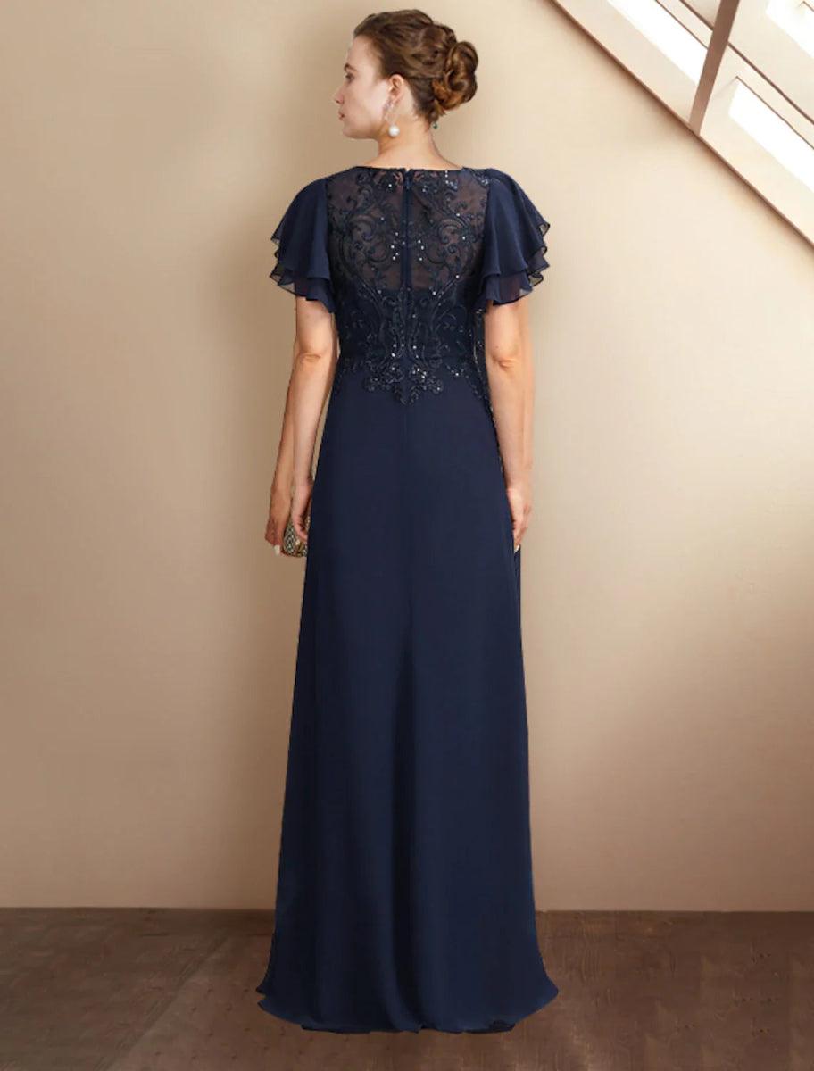 short mother of the bride dresses plus size Cicinia Ink Blue Mother Of The Bride Dress Plus Size Short Chiffon Sheath Knee Length Cape Sleeve
