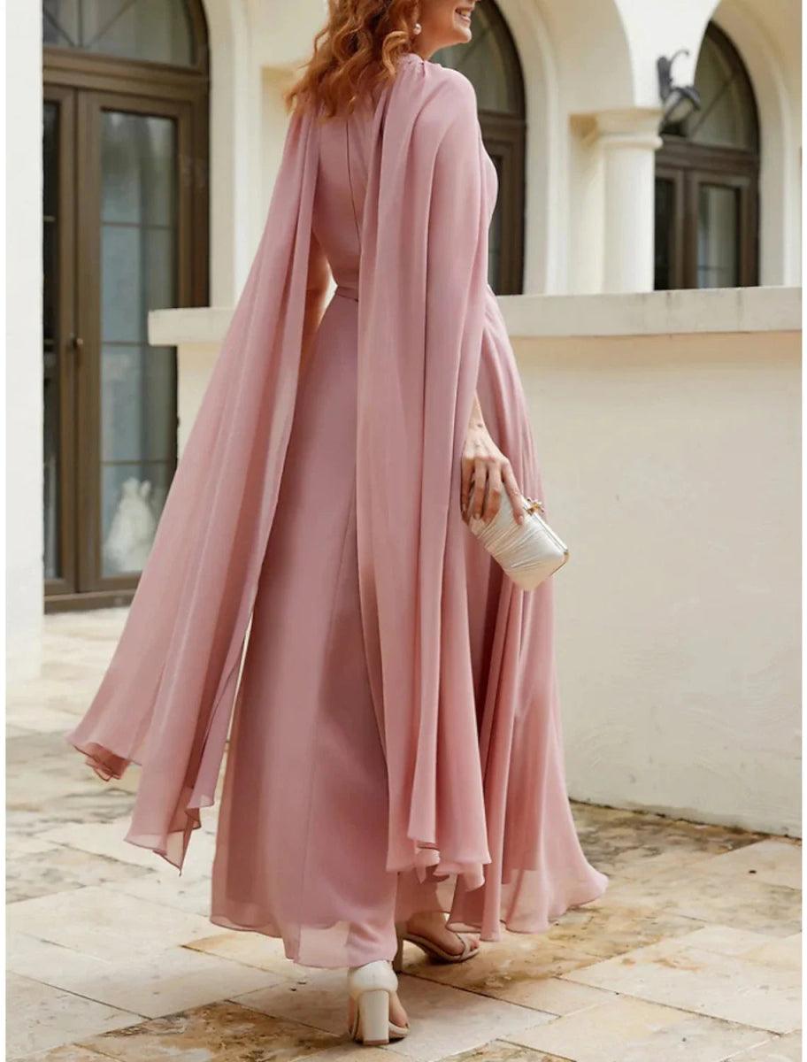 NumberSea-A-Line Mother of The Bride Dress Wedding Guest Elegant Jewel Neck Ankle Length Chiffon Sleeveless with Ruching Solid Color US 10 / UK 14 / NumberSea-A-Line Mother of The Bride Dress Wedding Guest Elegant Jewel Neck Ankle Length Chiffon Sleeveless with Ruching Solid Color US 10 / UK 14 /