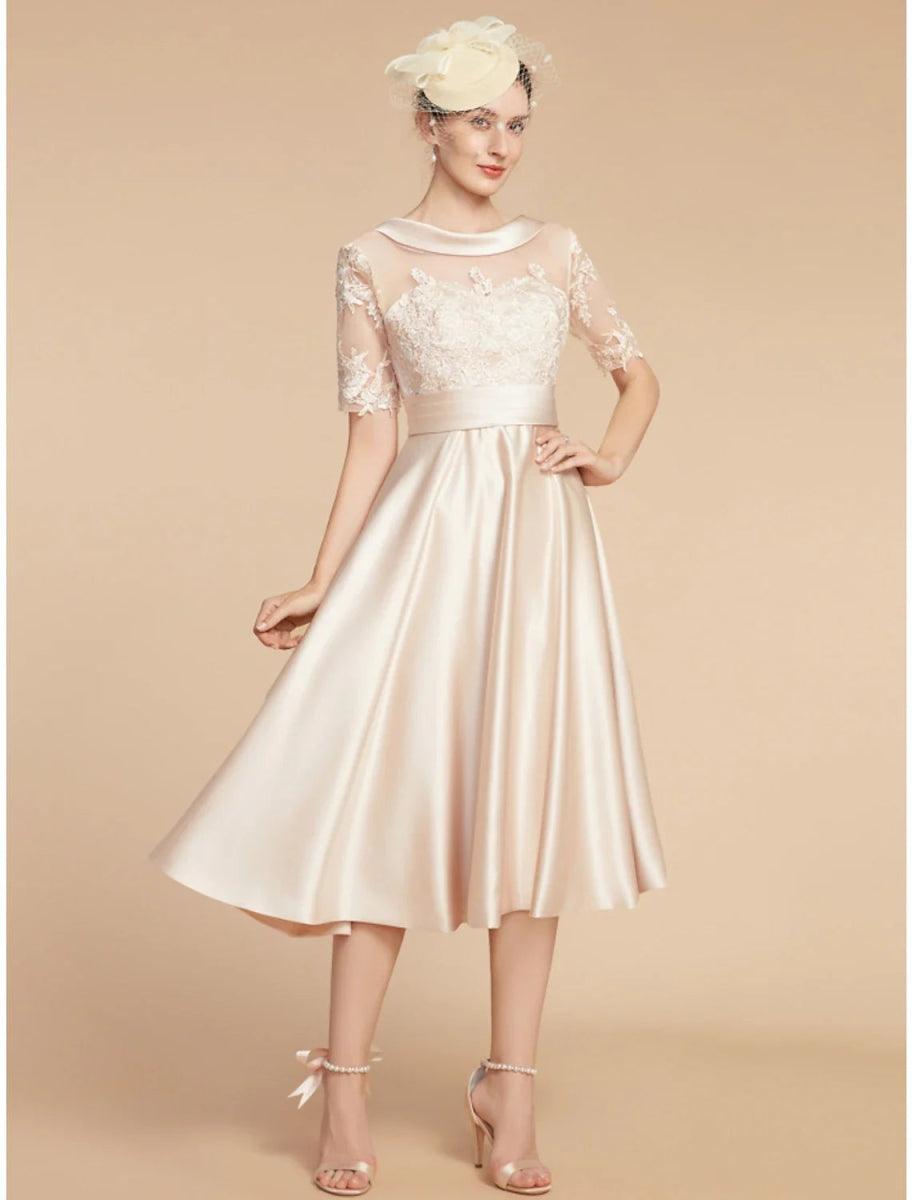 A-Line Mother of the Bride Dress Wedding Guest Elegant Petite Scoop Ne NumberSea A-Line Mother of the Bride Dress Wedding Guest Elegant Petite Scoop Ne NumberSea