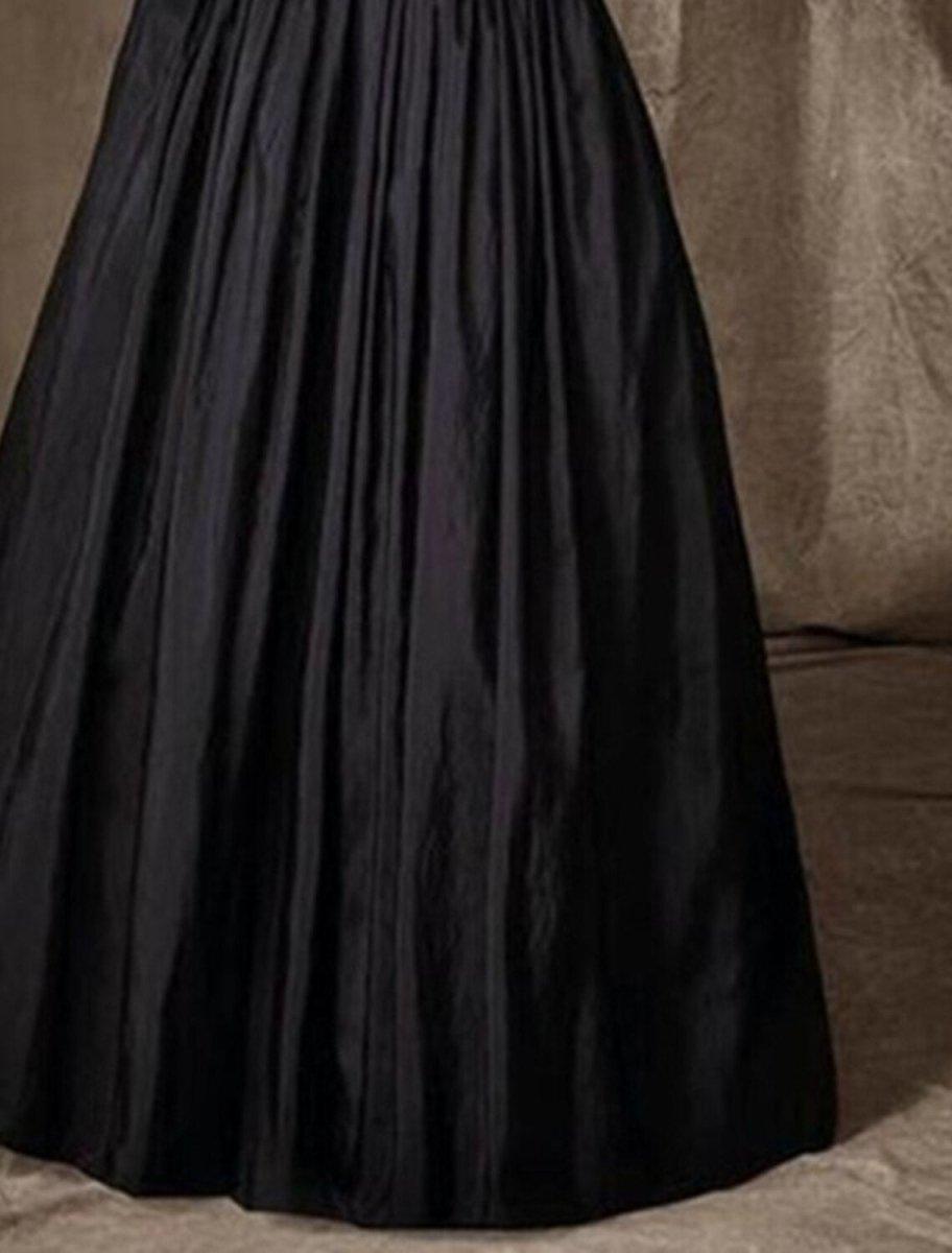 NumberSea - A - Line Mother of the Bride Dress Wedding Guest Elegant Sparkle & Shine Jewel Neck Floor Length Taffeta Sequined Sleeveless with Pleats Sequin