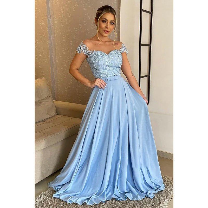 NumberSea - A - line Off Shoulder Lace Plus Size Mother of The Birde Dress