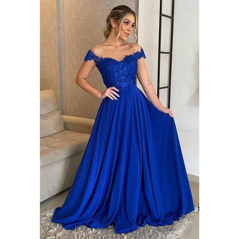 NumberSea - A - line Off Shoulder Lace Plus Size Mother of The Birde Dress